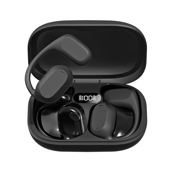 ETEK Ear-Hook TWS Earphones Bluetooth 5.3 A2DP/AVRCP/HFP 50mAh Earphone Cell + 300mAh Case Protective Board