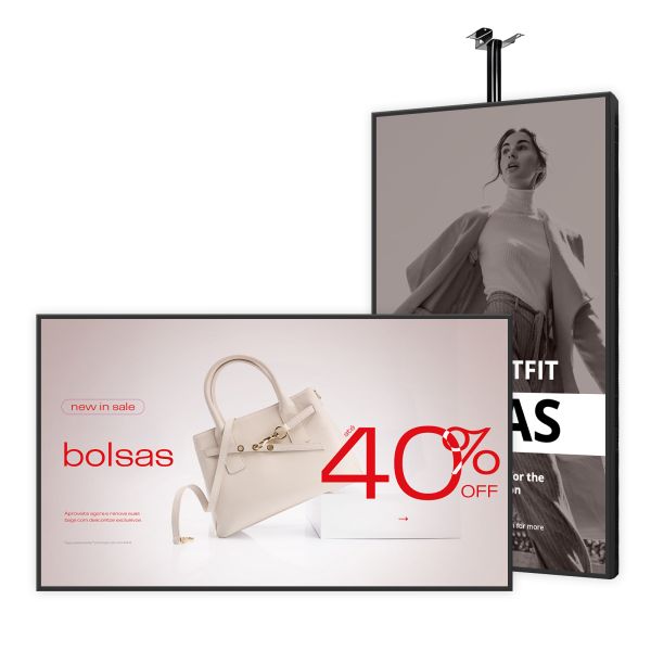 HD Commercial Wall Mounted Digital Signage Displays 4K UHD Advertising Screen