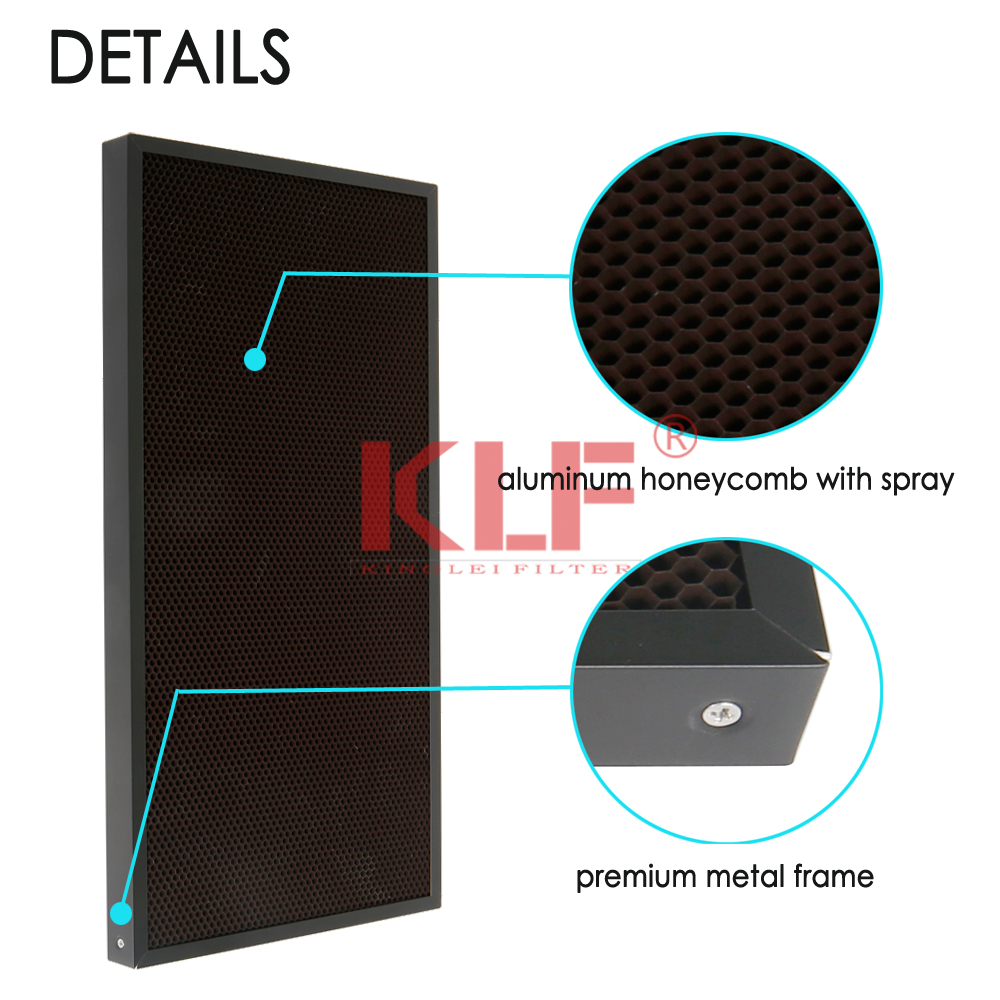 Premium Aluminum Honeycomb-based Mesh Spray Manganese Activated Carbon Ozone Removal Replacement Air Filters