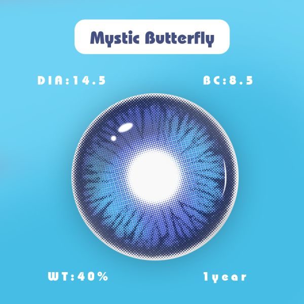 Soft Cosmetic Eye Contacts Green Cosmetic Contact Lenses 14.2mm Diameter