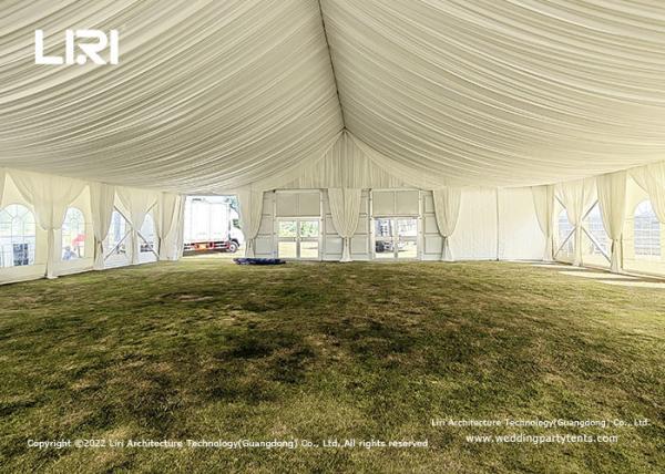 Cfm Outdoor Wedding Tent Ceiling Roof Lining And Curtain With Clear Windows
