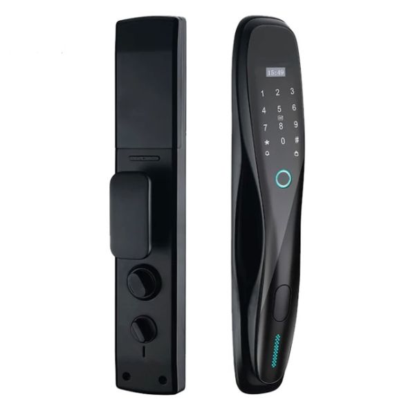 Cerradura de puerta inteligente biométrica de aleación de aluminio para el hogar Cerradura de puerta de huellas dactilares