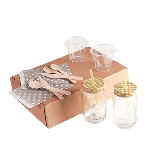 Eco Friendly Food Packaging Fastfood box brown Food grade cardboard box