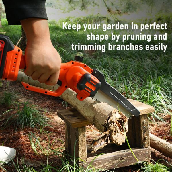 Mini Cordless Brushless Chainsaw 6 Inch Electric Battery Powered Chainsaw With Auto Oil Pump System