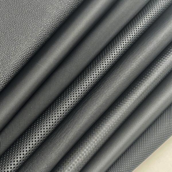 椅子ソファ車の足のためのPVCエンボス加工の様々なライチパンチピンホールテクスチャ人工合成皮革
