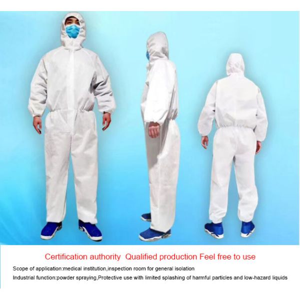 Safety Unisex Disposable Protective Suit Fluid Resistant Multi Color Available