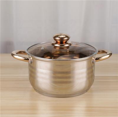 Golden Coating Individual Casserole Cooking Soup Pot 24cm