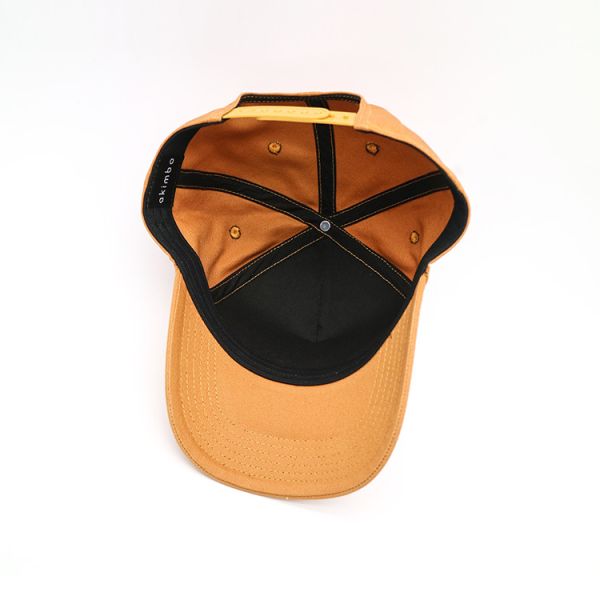 3D вышило шляпе 100% хлопок желтого Брауна бейсбольной кепки картины письма построенной Twill