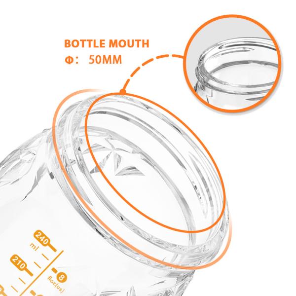 Anti Colic Self Mixing Baby Bottles 240ml Smooth Flow Newborn Glass Bottles