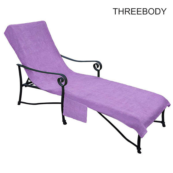 Purple Pool Outdoor Furniture Chaise Lounge , Ergonomic Design Outside Lounge Chairs