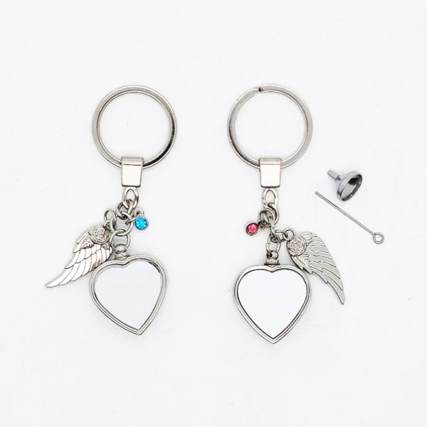 Metal Blank Sublimation Urn Keychain For Ashes