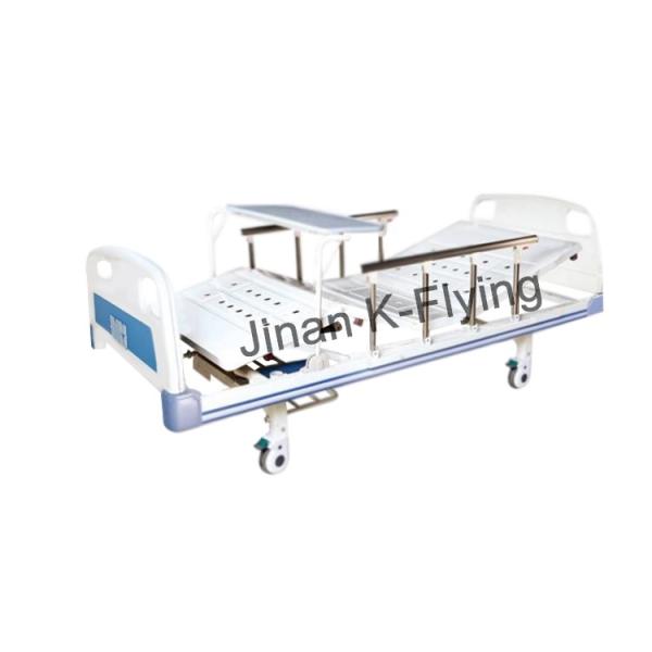 Foldable Two Cranks Manual Nursing Bed IV Holes