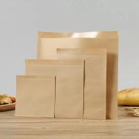Pacote com 100 envelopes de papel kraft plano biodegradável para sanduíches de biscoito e pipoca