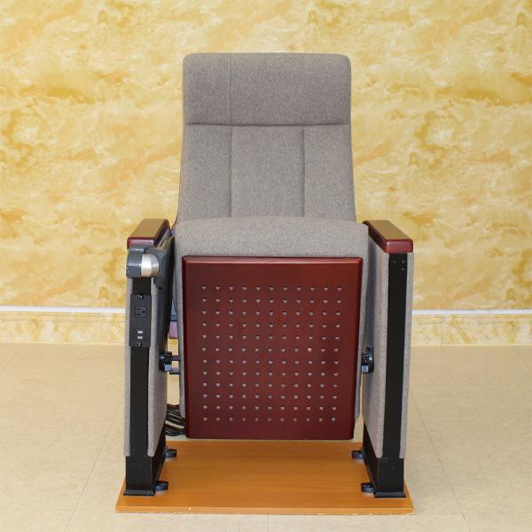 Rechargeable Folding Auditorium Seating , Practical ODM Cinema Chair With Cup Holder