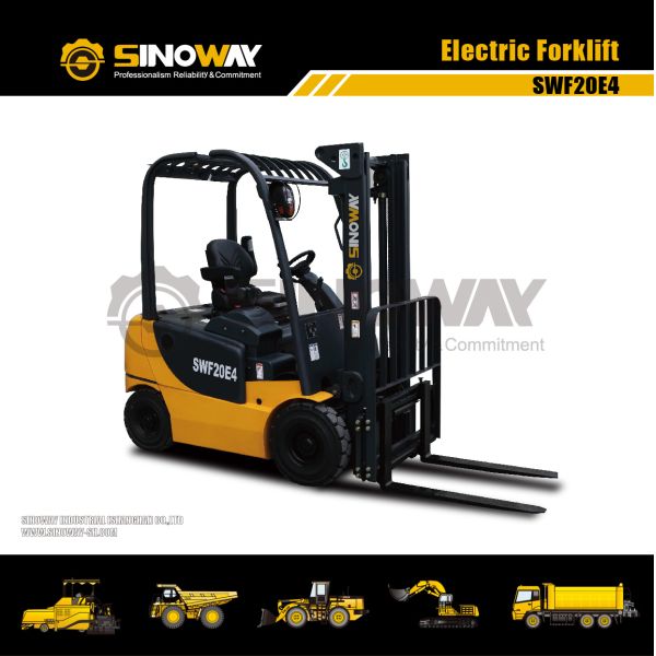 Electric Forklift Hydraulic Material Handler 2.0 Ton 2000kg Base Capacity