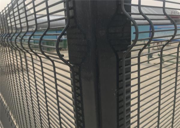 358 security wire fence panels powder coated orange & black mesh 76.20mm x 12.70mm with 4 v fold