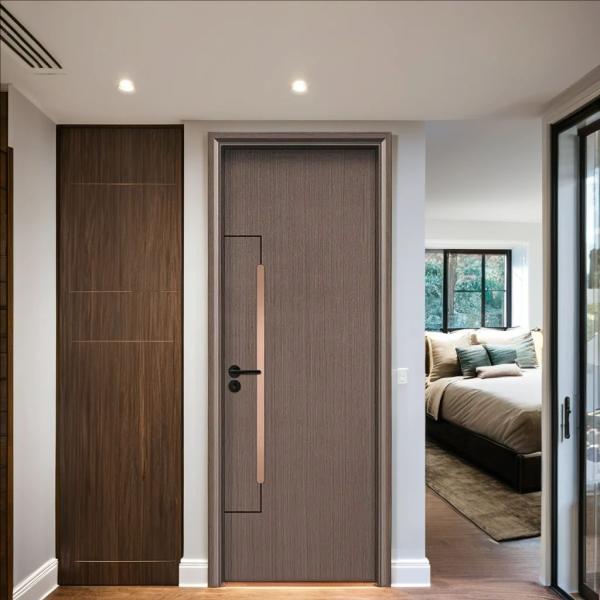 Termite Proof WPC Hollow Door with Sound Insulation 30dB and Stainless Steel Hinge for Residential and Commercial Use