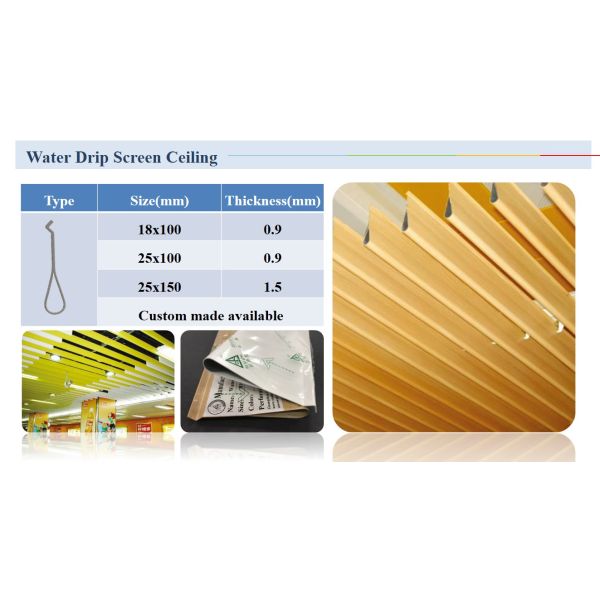 Выполненный на заказ декоративный приостанавливанный белый алюминиевый потолок дефлектора, архитектурноакустический ложный линейный потолок металла