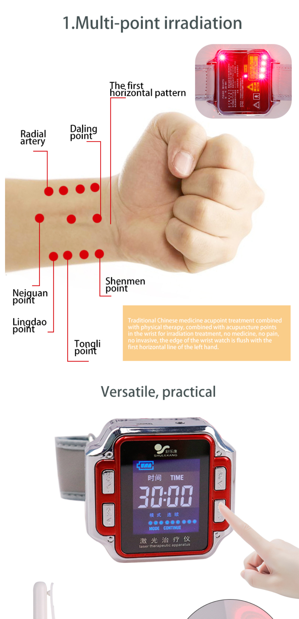 Portable Physiotherapy Laser Treatment Instrument GMP 1kg For Blood Irradiation