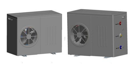 Wall mounted all in one heat pump with 60 liter enamel water tank,all in one heat pump