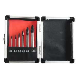 6pcs YG6X Glass Drill Bit Set in Aluminium Box