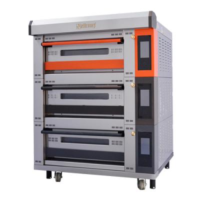 6 Trays 9 Trays Electric Bread Oven Commercial Bakery Oven With 3 Decks