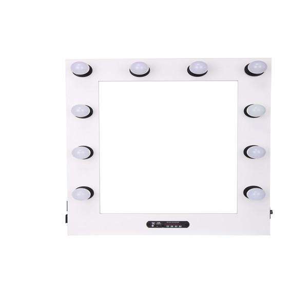 White 10 Bulbs Makeup Vanity Mirror , Hollywood Vanity Mirror With Led Lights