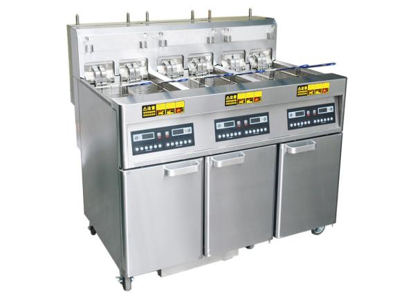 84 litres de la friteuse 3 de réservoir de stockage de pétrole d'huile de système intégré profond électrique commercial de filtration