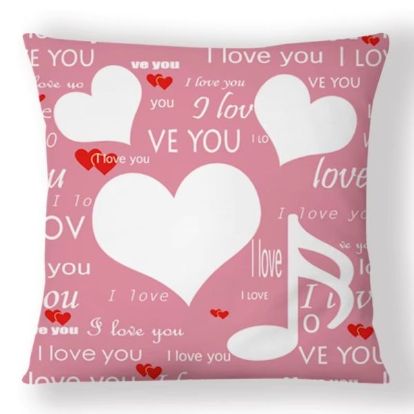Sublimation Textiles DIY I Love You Pillow Case Wholesale Sublimation Pillow Covers