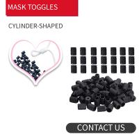 Forme plate ronde de masques protecteurs et et bouchon noir de corde d'élastique de la spirale 6mm de silicone