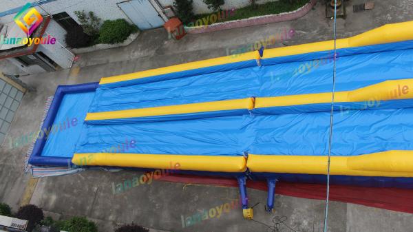 Anti - UV Long  Inflatable Water Slide Park Amusement Slide Park On Land