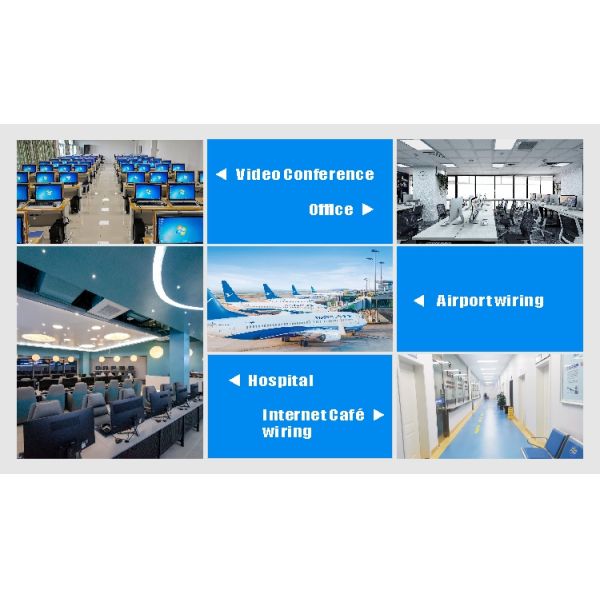 Outdoor PE+PVC Jacket FTP CAT6 Cable Black Ethernet Cable Bare Solid Copper 1000FT