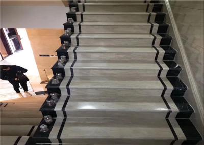 Classic Cut Natural Building Stone White Black Marble Stone Staircase Riser