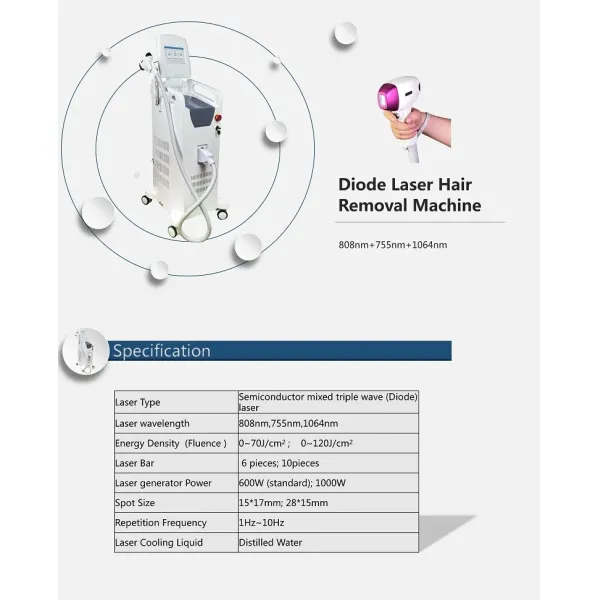 High quality approval 755/808/1064 painless Diode Laser Hair Removal beauty