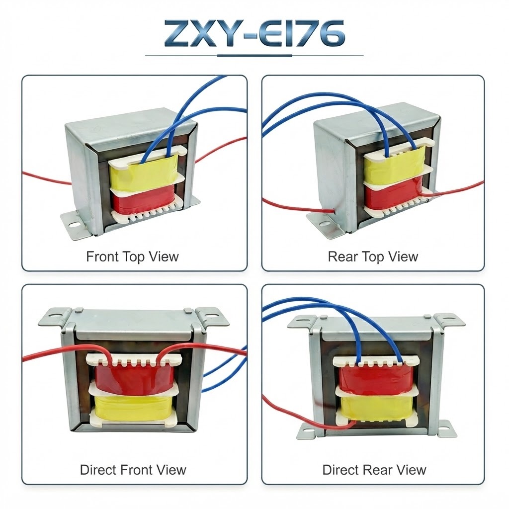 EI76 Low Frequency Step Down Transformer with Silicon Steel Core and Compact EI Structure