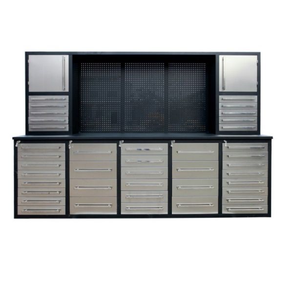 Armarios de herramientas de tienda personalizados para banco de trabajo duradero y caja de herramientas caja de herramientas negra