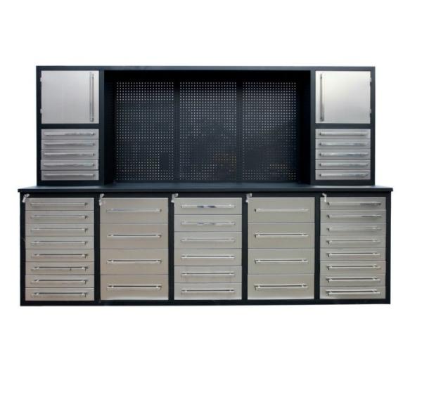 Lockable Drawers and Stainless Steel Top Workbench 1.0-1.5mm Thickness Cold Rolled Steel Plate