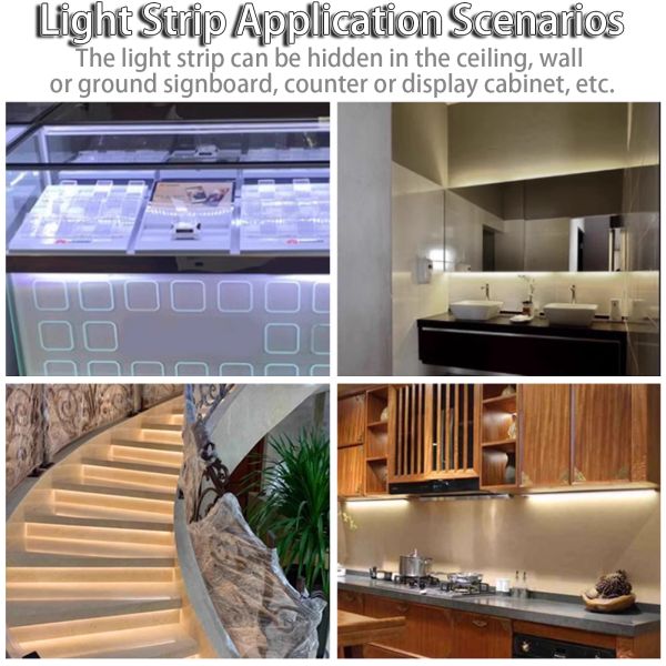 Самоклеящаяся светодиодная световая лента 24 В для гостиной без основного освещения, разрезаемая каждые 3 светодиода