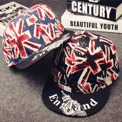 Blank England Flag Snapback Baseball Caps Printed Label / Plastic Closure Available