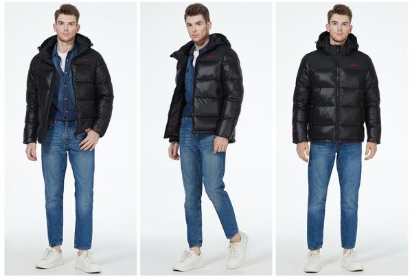 Sleeve Length Down Coat Long Sleeve Hooded Casual Coat For Men