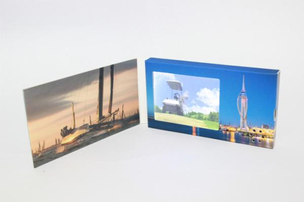 1024X600 Rechargeable Video Mailer Card , Hi FI Speaker LCD Video Brochure