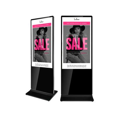55 65 75 pouces Système Android interactif Stand vertical au sol Intérieur Hôtel Signage numérique