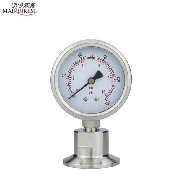 Sanitary Industry 50.5mm Clamp Diaphragm Manometer Pressure Gauges with 40 Range by OEM