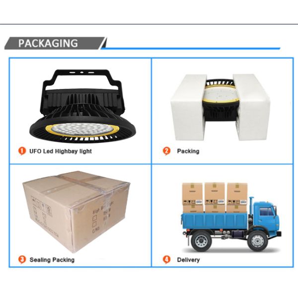 High Brightness Aluminum 200W 24000lm LED High Bay Warehouse Lighting