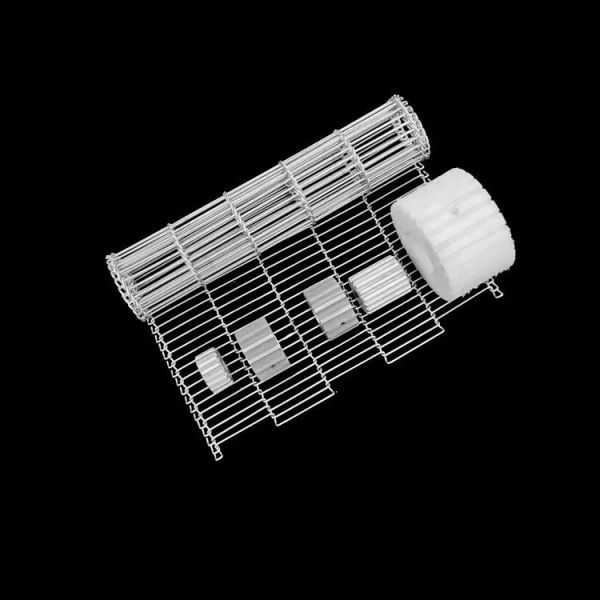 316 Stainless Steel Z-Shape Enrober Flat Wire Mesh Chain Ladder Chocolate Coating Machine Enrobing Oven Pizza Conveyor Belt