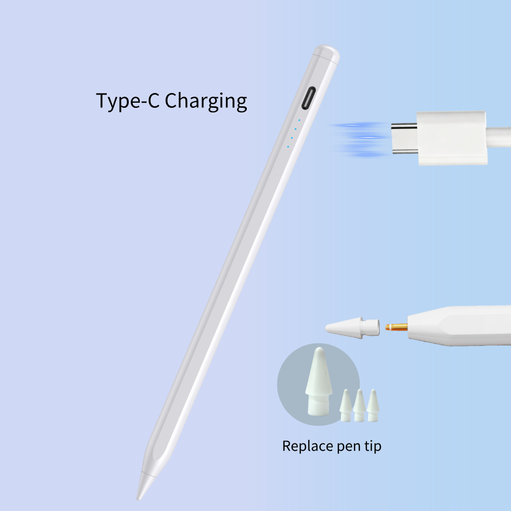 iPhone Original Pen Tip Stylus Pen with Palm Rejection & Tilt Angle Sensing for iPad Pro-Replacement Nib Metal Touch Screen Pen