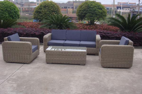 Round wicker rattan garden outdoor sofa set high-end quality sofa set