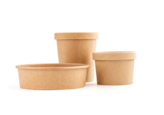 Biodegradable Disposable Kraft Paper Bowls With Lids 32oz