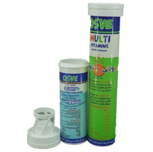 Bouteilles en plastique de couleur personnalisée pour VC Tablettes effervescentes Récipient capsule