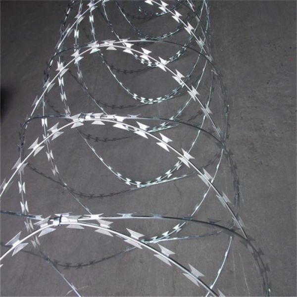 Hot Dip Galvanized Barbed Razor Wire Fence with BTO-10 Razor and 2.5mm Wire